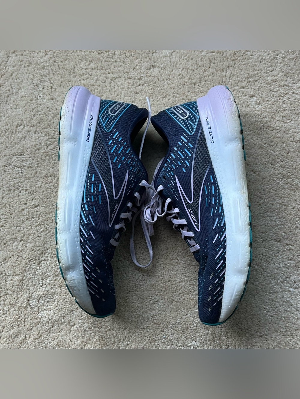 Brooks Women’s Blue Glycerin 20 Running Shoes - Size 10.5M - GUC - #1203691B499 - Picture 5 of 10